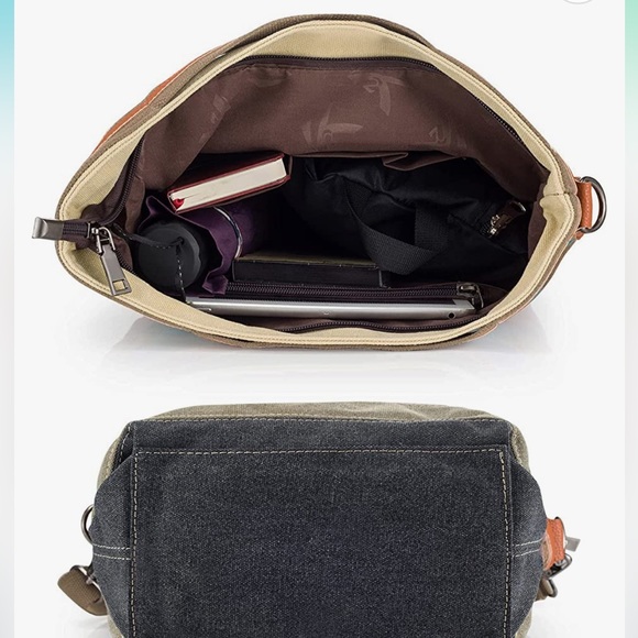 SNUG STAR Canvas Handbag Multi-Color Striped Lattice Cross Body Shoulder/tote - Picture 14 of 14